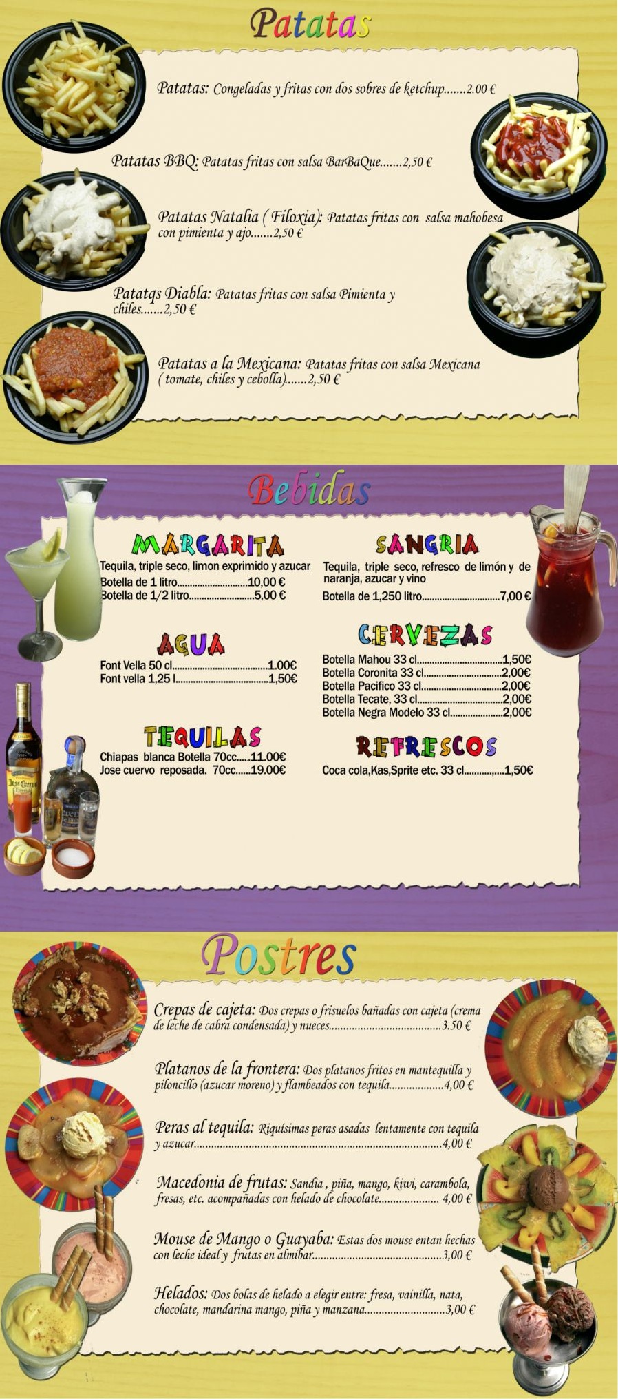 Restaurante Mexicano Tex (Tex Mex). Comida mexicana 
